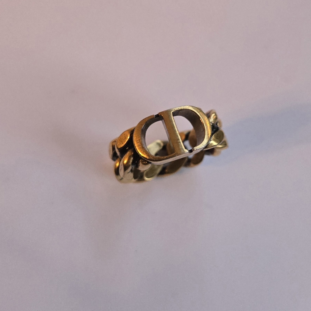 DIOR MONRAIGNE Link 30 Gold Chain Link Ring - Picture 5 of 10
